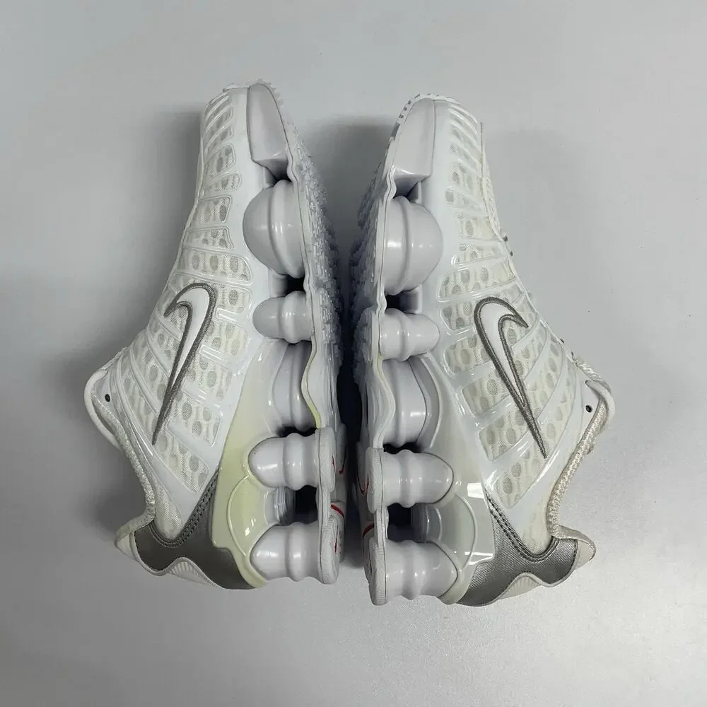 Nike Wmns Shox TL White Silver 2023 AR3566 100 Size 6.5 Women Vintage Yellowing